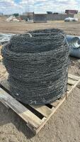 Pallet of used barbed wire