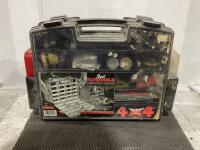 FENWICK REMOVABLE LURE BOXES & DIVIDES W/ ASSORTMENT OF FISHING BAITS, BEADS, WEIGHTS & MISC