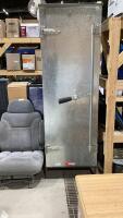 GALVANIZED METAL LOCKER/ CABINET ON STAND