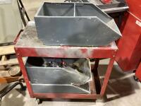 METAL ROLLING TOOL CART AND MISC CONTENTS