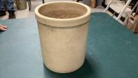 ONE GALLON ALBERTA GREENWARE W/FACTORY HOLE IN BOTTOM