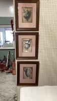 (3) GRECIAN THEMED FRAMED PRINTS