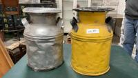 (2) SMALL CREAM CANS - 3 GAL