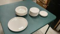 HYCROFT PLAIN WHITE DISHES - UNMARKED