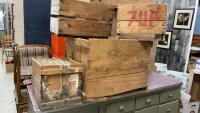 WOOD CRATES - 7-UP, EGG. LARGE CROWN CORK & SEAL