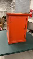 VINTAGE ORANGE WOOD CABINET
