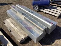 (2) CHALLENGER DEFLECT SHIELD ALUMINUM TRUCK TOOL BOXES