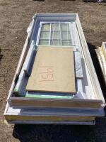 (2) WOODEN DOORS W/FRAMES & BOARDS