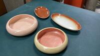 HYCROFT (UNMARKED), (2) LOW PROFILE BOWLS