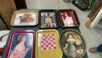 (5) COCA-COLA TRAYS, (1) PEPSI TRAY