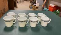 (8) VINTAGE PYREX MUGS