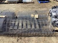 (4) ASSORTED ROLLS OF METAL WIRE FENCING