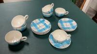 HYCROFT DISH SET - BLUE CALICO PATTERN