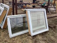 (2) ASSORTED WINDOWS 42" X 42" & 81" X 32"