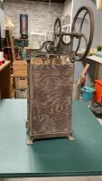 DAZEY WOOD BUTTER CHURN W/ CAST MECHANISM & FRAME AND WOOD PADDLES