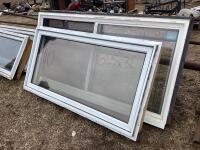 (2) ASSORTED WINDOWS 61.5" X 32" & 74" X 38"