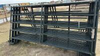 (12) New 9 foot six steel panels/bidding per panel