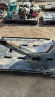 Two aluminum bin shovels