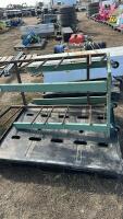 Steel rolling cart and steel metal rack