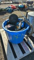 TUB W/BATTERY, WHEELS, MISC