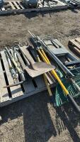 PALLET OF YARD TOOLS