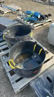 Two feed/water barrels