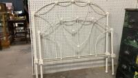 CAST BED FRAME W/ HEAD & FOOTBOARD - NO RAILS