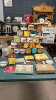 VINTAGE TOBACCO TINS, CIGAR BOXES, CIGARETTE TIN, PIPE TOBACCO TINS, CIGARETTE ROLLERS