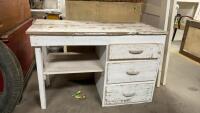 RUSTIC WORK BENCH/CABINET W/ 3-DRAWERS
