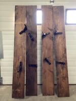 (4) WOODEN SHELF 6FT X 9&rdquo;