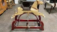 ANTIQUE HAND CARVED WOOD GLIDER/ROCKING HORSE