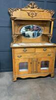 ORNATE OAK BUFFET - OUT OF A 1913 HOME IN REDCLIFF