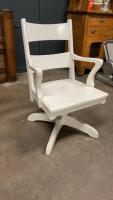 HANDMADE WOOD SWIVEL OFFICE CHAIR