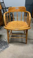 CAPTAINS WOOD CHAIR - NEEDS SOME REPAIR