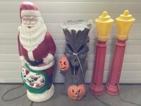 (3) VINTAGE OUTDOOR HALLOWEEN AND CHRISTMAS DECOR