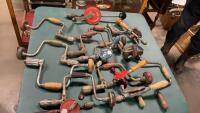 LARGE AMOUNT OF VINTAGE HAND DRILLS