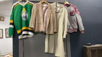 VINTAGE CLOTHES - ESTON HIGH SCHOOL JACKET, WOMEN&rsquo;S BLAZER, TRIBAL COUNCIL JERSEY, LONDON FOG TRENCH COAT