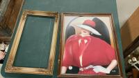 PICTURE OF LADY & VINTAGE FRAME