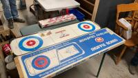 VINTAGE SHUFFLE/CURLING BOARD AND BERKELEY&rsquo;S AIRPLANE BUILDING KIT