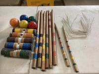 WOODEN CROQUET SET