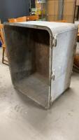 HEAVY METAL GALVANIZED TROUGH W/ (3) HANDLES ON ONE SIDE
