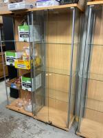 LIGHTED SHELVING W/ GLASS SHELVES