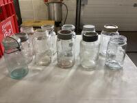 (11) ASSORTED GLASS JARS