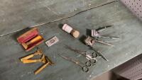 VINTAGE SHAVING & BARBER ITEMS - (3) RAZORS W/ BAKELIGHT HANDLES