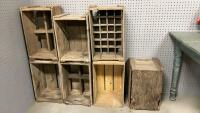 (7) WOOD CRATES