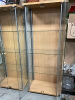 SHELVING W/ GLASS SHELVES