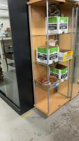 LIGHTED OPEN SHELVING W/ GLASS SHELVES - **CONTENTS NOT INCLUDED**