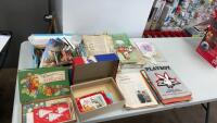 COLLECTION OF VINTAGE POSTCARDS, CHRISTMAS CARDS, OLD NEWSPAPERS & MAGAZINES