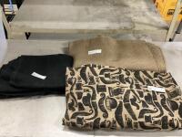 TOTE W/ (3) ASSORTED BURLAP BAGS