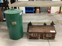 WOODEN MAIL BOX & FLOWER BIN